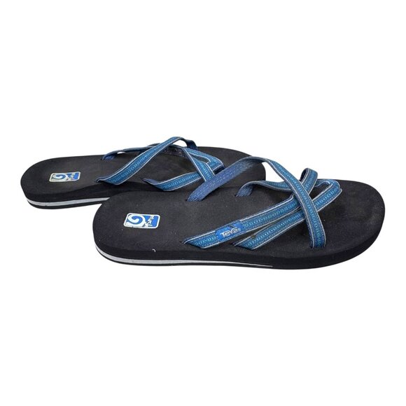 Teva Blue Women's Olowahu Mush Flip Flops Sandals Lindi Color Size 9 Slip On - Picture 8 of 9